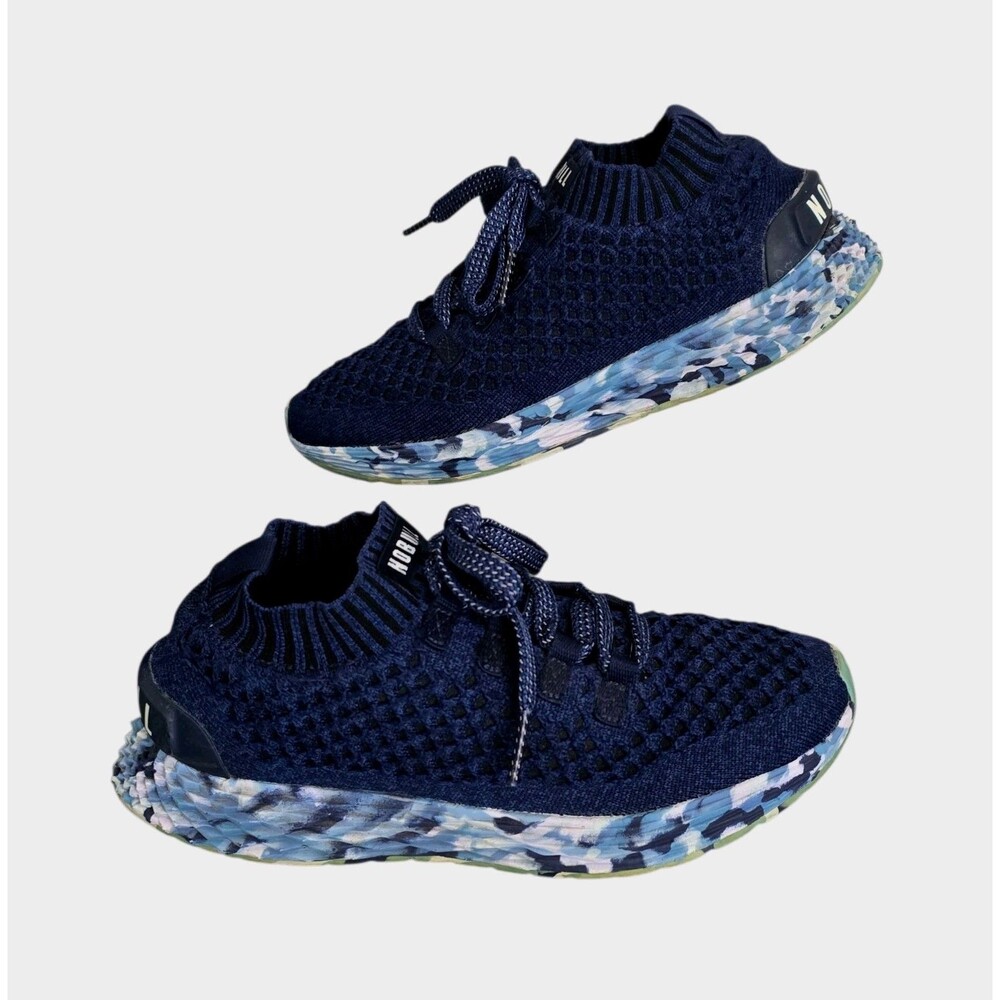Nobull Knit Runner Shoes Womens Size 8.5 Blue Wild Ocean Camo Athletic Training